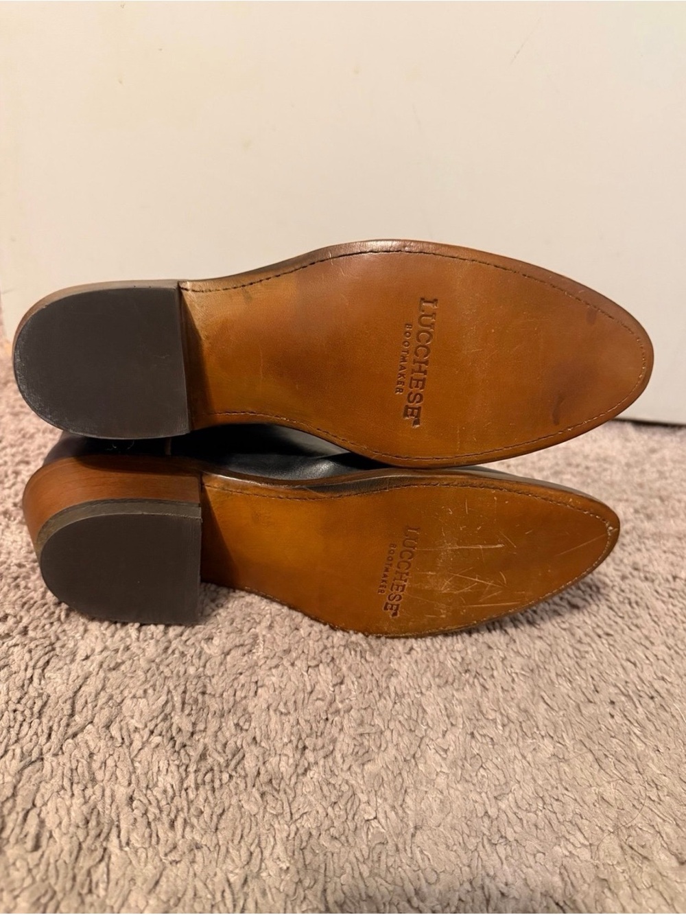 Lucchese Black Leather Western Boots - Picture 7 of 10